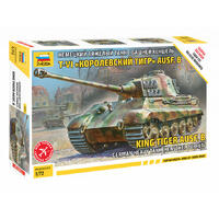 ZVEZDA 1/72 KING TIGER HENSCHEL PLASTIC MODEL KIT