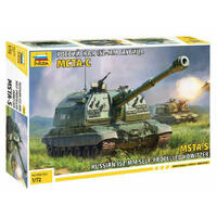 ZVEZDA 1/72 MSTA-S SELF PROPELLED HOWITZER PLASTIC MODEL KIT