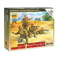 ZVEZDA 1/72 SOVIET PARATROOPS PLASTIC MODEL KIT