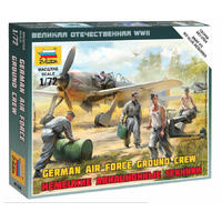 ZVEZDA 1/72 GERMAN AIRFORCE GROUND CREW PLASTIC MODEL KIT