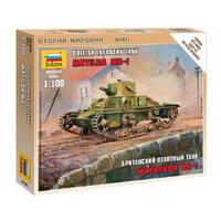 ZVEZDA 1/100 BRITISH LIGHT TANK "MATILDA MK I" PLASTIC MODEL KIT