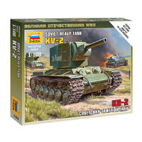 ZVEZDA 1/100 SOVIET TANK KV-2 PLASTIC MODEL KIT