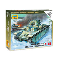 ZVEZDA 1/100 SOVIET TANK T-35 PLASTIC MODEL KIT