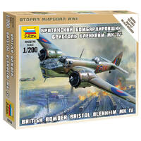 ZVEZDA 1/200 BRITISH BOMBER BRISTOL BLENHEIM IV PLASTIC MODEL KIT