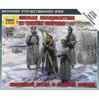 ZVEZDA 1/72 GERMAN HQ WINTER PLASTIC MODEL KIT