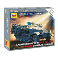 ZVEZDA 1/100 SD.KFZ. 251/1 AUSF.B "STUKA ZA FUSS" ROCKET LAUNCHER PLASTIC MODEL KIT