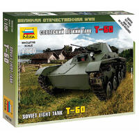ZVEZDA 1/100 T-60 SOVIET LIGHT TANK PLASTIC MODEL KIT